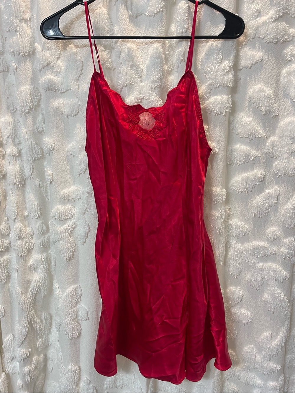 1996 100% silk Victoria’s Secret slip dress with lace trim